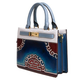 Handmade Classicism Carving Crossbody Top Handle Bag